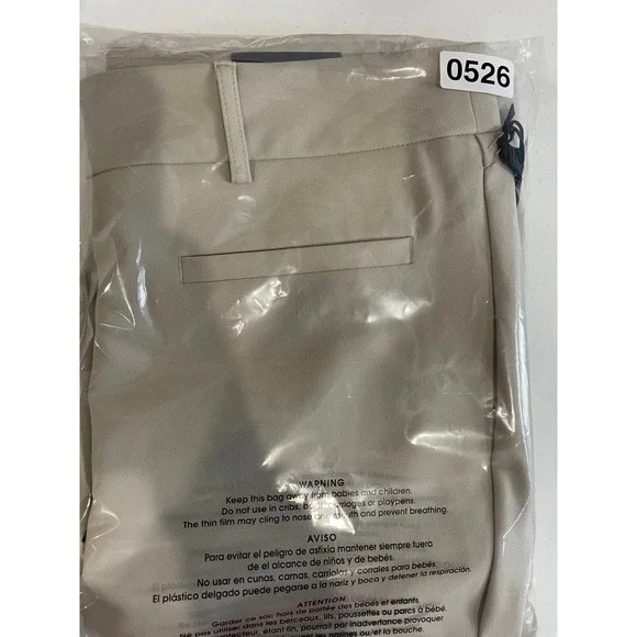 RACHEL ZOE Hi Rise Slim Leg Pants Beige Four Way Stretch Size 14 - Picture 11 of 11